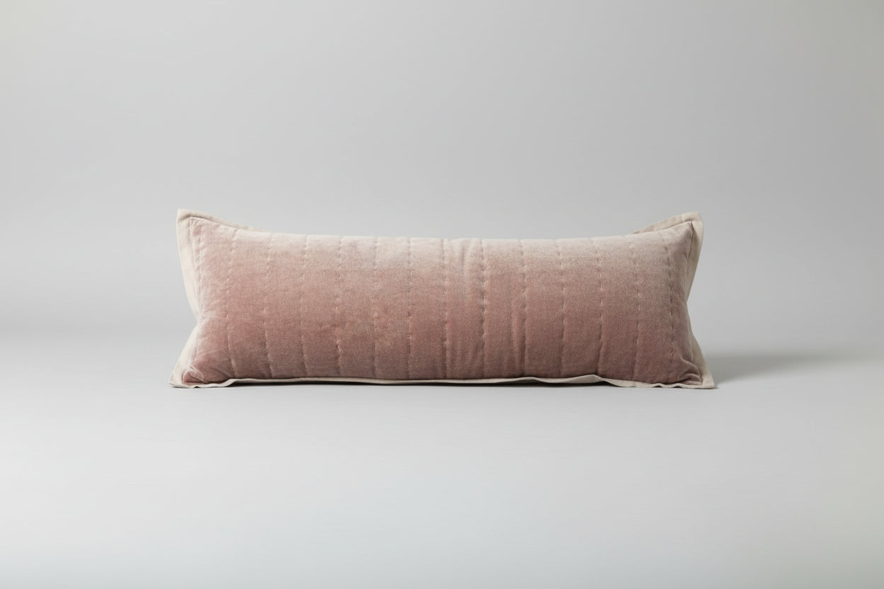 Maitri : Stonewashed Velvet Cushion  - Clay (30x90)