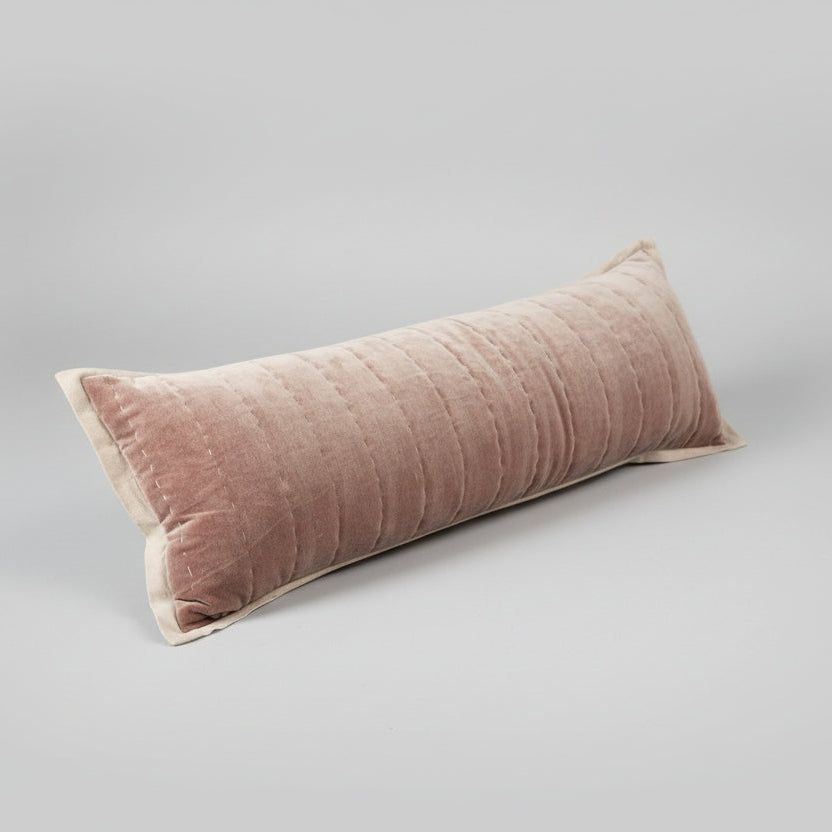 Maitri : Stonewashed Velvet Cushion  - Clay (30x90)