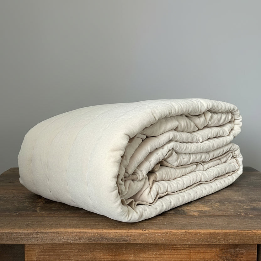 Maitri: Stonewashed Velvet quilt - OLD PINK