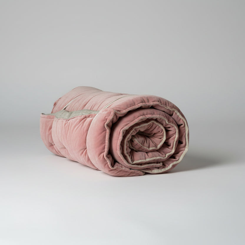 Maitri: Velvet and Linen mattress - Rose