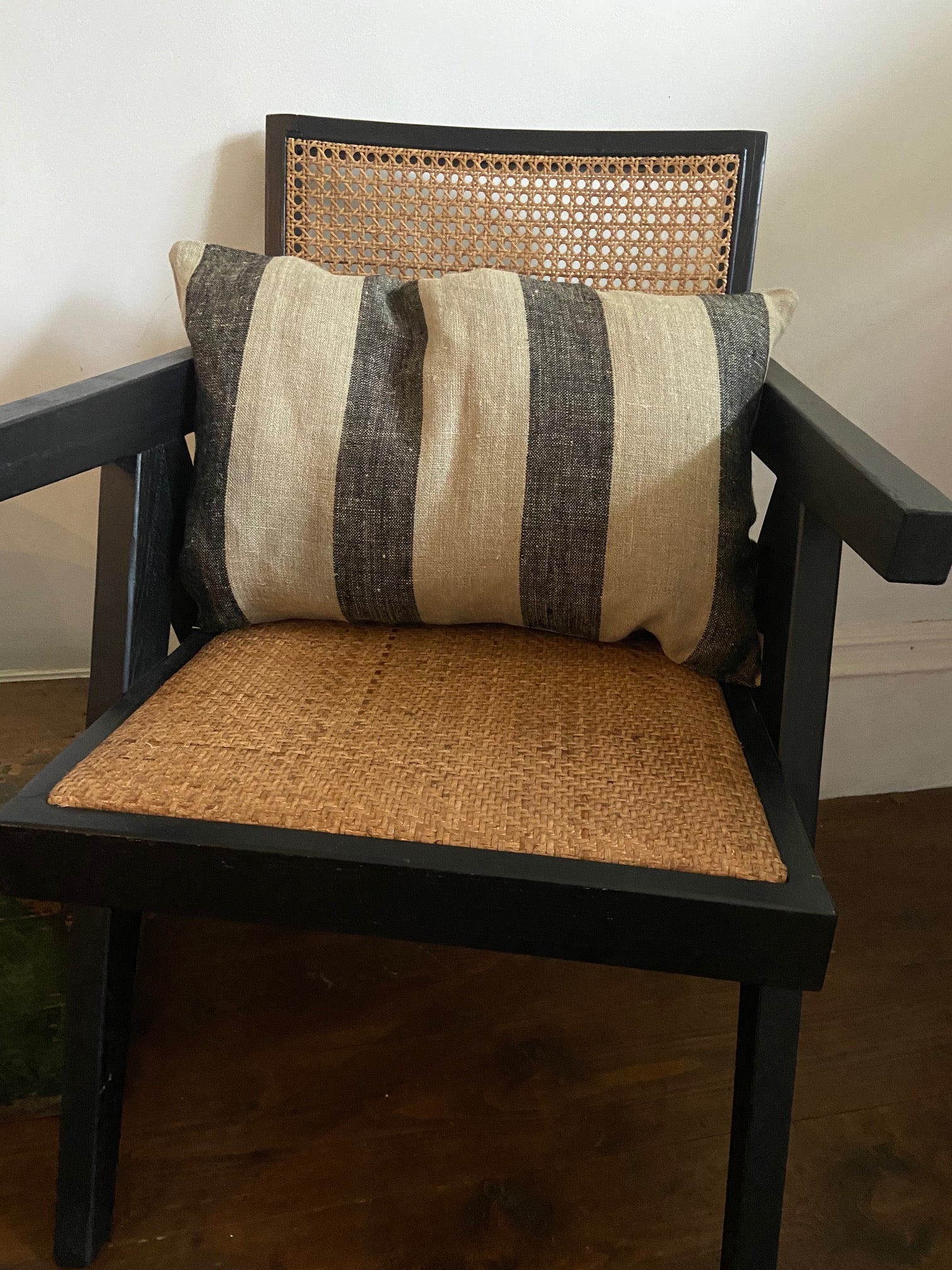 Lyla Cushion cover, Natural/black