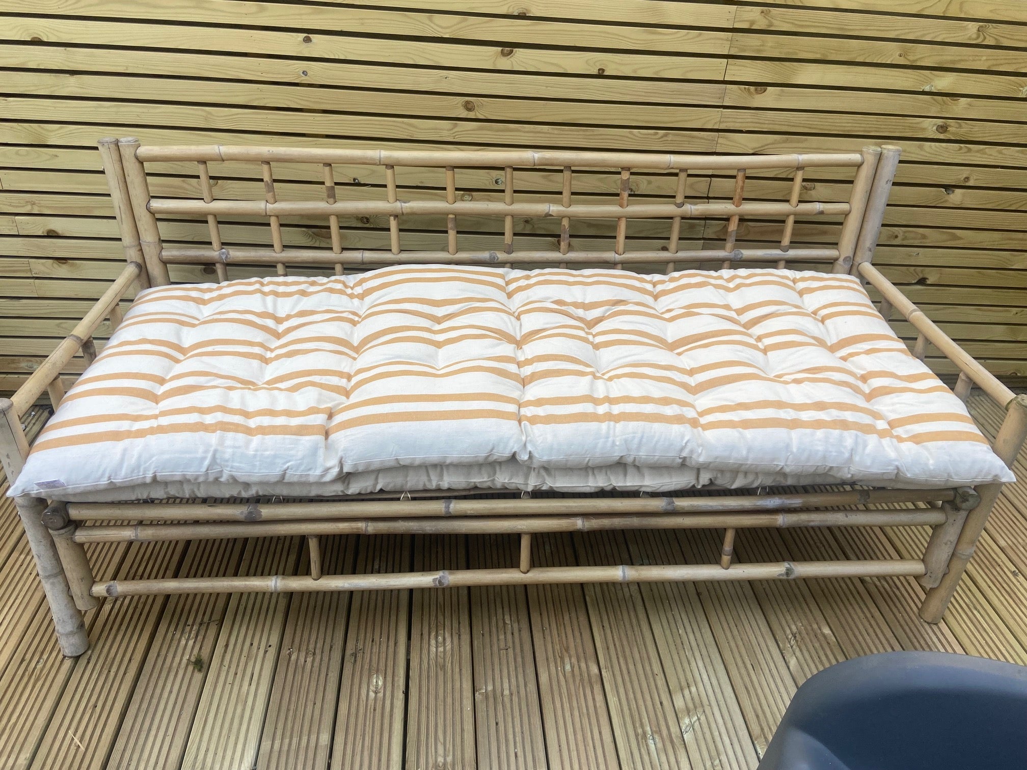 Maitri Cream and amber striped mattress 70CM X 175