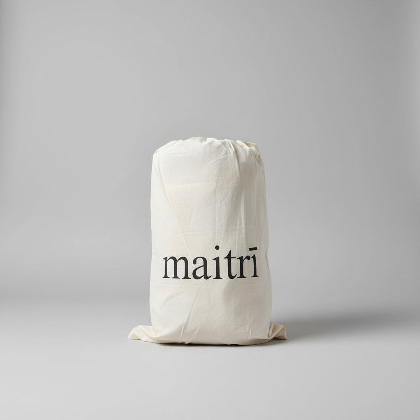 Maitri: Double sided printed cotton mattress 60 x 100cm Olive green, charcoal