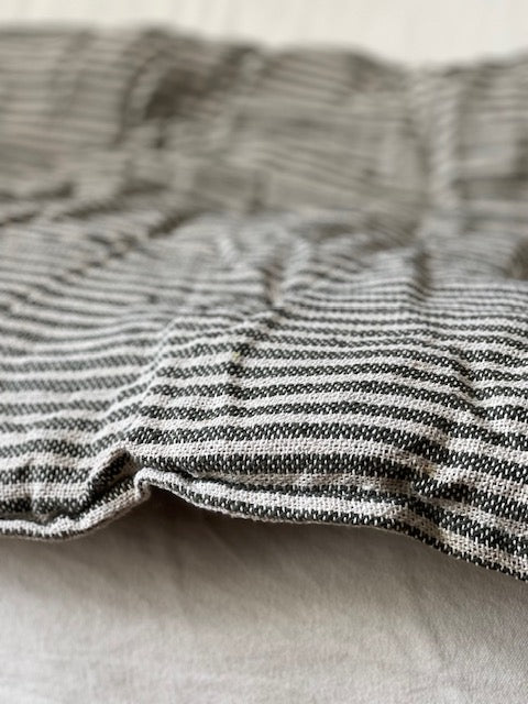 Maitri Recycled Cotton Floor Mattress – Cream & Black Stripes