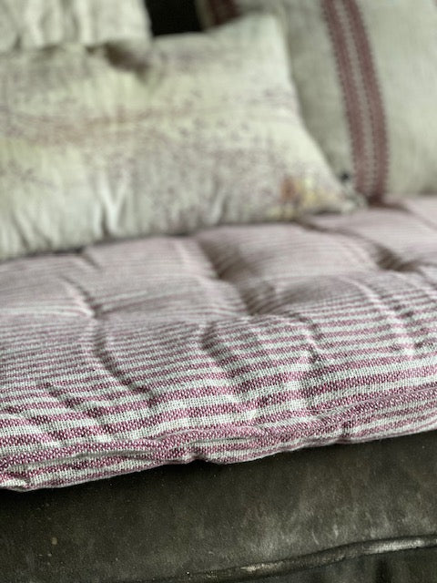 Maitri: Recycled Cream and Dusty Pink stripes mattress