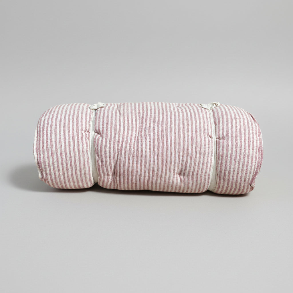 Maitri: Recycled Cream and Dusty Pink stripes mattress